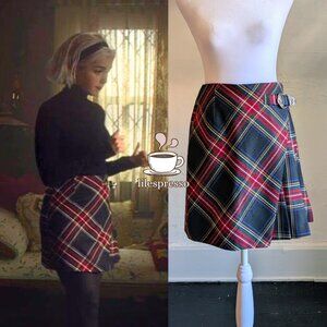 NWT maje judie plaid tartan kilt skirt ASO sabrina spellman & the perfectionists